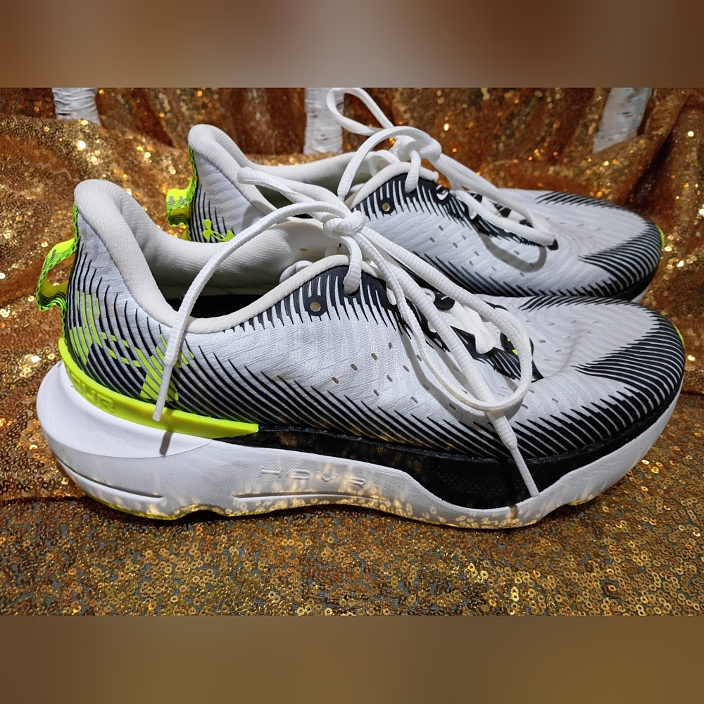 Under Armour White and Black Athletic Shoes